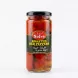 Enhanced Front of Sofra Roasted Red Peppers jar held in hand in supermarket aisle