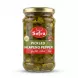 Enhanced Hand holding Sofra Pickled Jalapeno Pepper jar front label