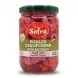 A 600g glass jar of Sofra Pickled Cauliflower with Beetroot, featuring a red oval logo and a green textured band with English and Arabic text. It is filled with vibrant pink pickled cauliflower and beets, shown against a clean white background with professional studio lighting.
