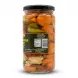 Enhanced Rear label of Sofra Mix Vegetable Pickle jar showing nutrition and storage info