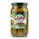A 1:1 professional product photo of a Bladi Foods Pickled Cucumbers Jar (680g) with a green lid, filled with whole pickles. It features a clean label on a white studio background with a soft, symmetrical shadow.