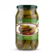Enhanced Back of Bladi pickled cucumbers jar showing weight and Lebanese origin