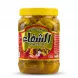 Enhanced Hand holding Al Shifa Mixed Pickles large yellow jar in grocery aisle