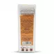 A professional 1:1 e-commerce product photograph of the back of the SoftSkin Roll-On Sugar Paste Natural Honey Scent box. The white and brown packaging, centered on a pure white background, displays all instructions and ingredients, including the barcode and step-by-step images, under clean studio lighting with a soft, symmetrical shadow.