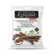 A 100g bag of Serra "Le Specialità Italiane" Caramelle Ripiene, featuring filled candies made with D.O.P. Calabria liquorice extract, presented on a clean white background with a soft, even shadow. The packaging features a prominent illustration of liquorice roots and mint, with clear text details about the authentic Italian ingredients.