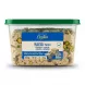Enhanced Side view of Cortas Pistachio Halva 454g, showing product inside the tub