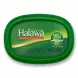 Enhanced Top view of Arkan Halawa with Pistachios green tub packaging