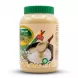 A 1:1 e-commerce photo of a clear plastic jar of Al Dayaa Tahina Sesame Paste, featuring its front label with a "Made in Lebanon" sticker, a wooden spoon scooping creamy tahina, and scattered sesame seeds. The product is perfectly clean, in sharp focus, and centered against a plain white background with professional, even studio lighting and a soft, symmetrical contact shadow.