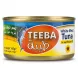Enhanced Front view of Teeba White Meat Tuna can in sunflower oil