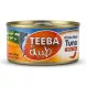 Enhanced Front view of Teeba White Meat Tuna with Chili can