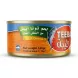 Enhanced Side label showing Omega 3 and dolphin safe icons on Teeba Tuna can