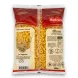 A clear, professional back-of-package view of a 500g bag of Bodrum Elbow Dirsek Makarna pasta, displaying detailed text, nutritional information, icons, a barcode, and the clear window showing the pasta shapes against a pure white background. PRODUCT TITLE: Bodrum Elbow Dirsek Makarna Pasta PRODUCT: Back of Bodrum Elbow Dirsek Makarna pasta showing ingredients and instructions