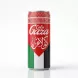 Enhanced Front of Gaza Cola 250ml can with Palestinian flag colours