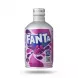 Enhanced Front view of Fanta Grape Japanese soft drink 300ml bottle