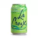 Enhanced Front view of LaCroix Lime Sparkling Water can held in hand