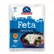 Front view of an Olympus Feta Original 150g pack in a professional studio setting. The blue and white package features Greek imagery and is isolated on a white background with a soft shadow.