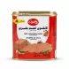 A 340g tin of Robert Beef Luncheon Meat with Chicken, featuring bilingual branding and serving suggestion, presented on a pure white background with a soft shadow.