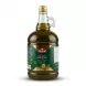 A 1500ml glass bottle of Durra Extra Virgin Olive Oil, featuring a large green and gold label with "Original Extra Virgin Olive Oil" text in English and Arabic. The bottle includes a small handle and a gold cap, all set against a pure white background with soft, symmetrical shadows.