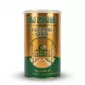 A professional product photo showing the 1kg tin of Taj Mahal Vegetable Ghee. It features a gold and green design with an illustration of the Taj Mahal, centered on a pure white background with soft, symmetrical shadows.