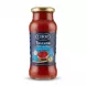 A 1:1 professional e-commerce product photograph of a centered glass jar of Cirio Toscana Passata Sieved Tomatoes against a clean, pure white background. The jar has a gold cap, and the blue label clearly displays the Cirio 1856 logo, 'Toscana Passata', 'Sieved Tomatoes', a bowl of sauce, and '100% POMODORO ITALIANO', with a soft, symmetrical shadow below.