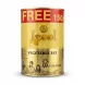 Enhanced Front view of Aseel Vegetable Fat tin with English and Arabic labels