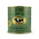 A 1:1 professional e-commerce studio photograph of a 1600g tin of Gold Medal Pure Butter Ghee on a pure white background. The green tin is centered and fills 85% of the frame. It features a sharp, clean label with a black and white cow in a gold oval, the text 'GOLD MEDAL', 'البقرة الحلوب', 'PURE BUTTER GHEE', and 'سمن حليب بقري نقي' clearly legible. All tags, labels, and imperfections have been removed. The tin is perfectly level with a soft, symmetrical contact shadow.