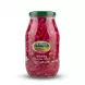 Enhanced Large glass jar of Al Dayaa Fields Pickled Turnip Slices, front label visible