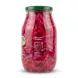 A 1:1 professional e-commerce product photograph of the back of an Al Dayaa Pickled Turnip Slices jar, featuring clear nutritional information, ingredients, and weight details.