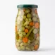 Enhanced Back of Sofra Mix Pickles jar showing ingredients and storage instructions