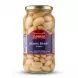 Enhanced Front of Louisa Giant Beans Extra jar in a grocery store