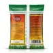 A professional e-commerce product image of the back of the Al Maeda Frozen Chopped Molokhia bag. It clearly displays the nutrition facts table, cooking instructions, product information, and barcode.