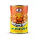 A can of Monalisa Foul Medammes Chinese Beans with Arabic labelling, featuring the Monalisa portrait and a graphic of cooked fava beans against a red and yellow background. Product Title: Monalisa Foul Medammes Chinese Beans