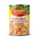 Enhanced Front of California Garden White Beans can in English and French
