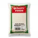 ** A 2kg clear bag of Quality Foods Golden Meadows Glutinous Rice with a prominent red and green label, showing the product inside. All branding and nutritional information are clearly visible in professional studio lighting against a clean white background.