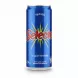 Blue can of Selecto flavoured soda drink in hand