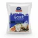 Olympus traditional goat cheese packaged in vacuum-sealed 150g pack with blue and white label