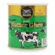 Heera Pure Butter Ghee 2kg tin container with green and gold design and cow illustrations