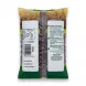 A 1:1 professional studio photo of the back of the 850g Sofra Red Kidney Beans bag. The product is centered, set against a pure white background with soft, symmetrical shadows on both sides. All background clutter and the hand holding the package have been removed, with surface imperfections cleaned up. All text and labels, including the nutritional info, storage details in French, English, and Arabic, ingredients, weight, barcode, distribution details, 'Best Before: End: 05/2027', and Lot No: 010424, are preserved with sharp focus. The package retains its original dark red beans, gold packaging, and white labels.