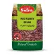 A 1:1 professional studio photo of the Sofra Red Kidney Beans 850g pack, perfectly centered on a clean white background. The front of the red and green bag is in sharp focus, clearly showing the red dried beans, the red Sofra logo, the text "RED KIDNEY BEANS", "فاصولياء حمراء", and the "Made in Lebanon" seal. The packaging is free of imperfections, tags, or a holding hand, and features professional lighting and a soft, even shadow.