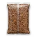 A clear back view of a 1:1 format Safa Brown Whole Lentils 800g pack showing a rich fill of whole brown lentils against a pure white background with soft, symmetrical shadows. A centered, professional e-commerce product photograph of the back view of a Safa Brown Whole Lentils 800g pack. The pack, filling approximately 85% of the frame, is presented vertically against a seamless, pure white studio background. All elements of the hand, background shelves, tags, stickers, and people have been removed, leaving only the transparent plastic packaging filled with the factual brown whole lentils and occasional lighter-colored lentils, exactly as in the original image. The texture and form of the lentils within the bag are rendered with sharp focus and intricate detail. Clean, professional studio lighting evenly illuminates the product, minimizing reflections on the plastic and highlighting the lentil quality. A soft, even shadow is cast directly beneath the product, with equal soft shadows on both left and right sides, creating depth without distortion. The overall presentation is clean, clinical, and high-resolution, perfectly capturing the texture and content of the back of the bag in a square (1:1) aspect ratio. The clear plastic packaging itself is cleaned of any smudges or dirt. The small '800g' text found in the original is retained and clearly legible on the packaging. The a-symmetric nature of the bag and lentil placement within is preserved. The product is perfectly straight and centered within the square canvas.