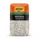 A clear and orange 1kg family pack of Aytac White Beans (Cannellini), presented on a clean white background with a soft, even shadow. The packaging features the Aytac logo and bilingual text. PRODUCT TITLE: Aytac White Beans Family Pack (1kg)