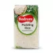 A 1kg package of Bodrum Pudding Rice, specifically labeled 'Dolmalık Pirinç', is shown in a clean, professional photo. The packaging features a clear window at the bottom revealing the uncooked short-grain rice, and includes green leaves, a bowl of cooked rice, and the Bodrum brand logo. PRODUCT TITLE: Bodrum Pudding Rice - Halal, Gluten-Free 1kg
