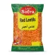 Enhanced Enhanced Enhanced Front view of Sofra Red Lentils 900g pack in a shop aisle