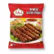 Enhanced Front of TAJ 18 Meat Seekh Kebab 630g frozen pack featuring grilled kebabs and salad