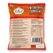 Enhanced Back view of TAJ Chicken Samosas packaging showing ingredients, nutrition facts, and barcode