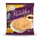 Enhanced TAJ Original Paratha frozen flatbread pack with plate of paratha served