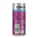 A professional 1:1 e-commerce product photo showing the back of a 200ml Funkin Alcohol Free Passion Fruit Martini nitro cocktail can, displaying detailed ingredients and a clear barcode against a clean white background.