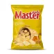 Enhanced Front of Master Honey Mustard Potato Chips bag showing branding and flavour