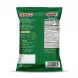 A professional 1:1 e-commerce product photograph showing the back of a bag of Ringo Snacky Bites Halal Salt & Vinegar crisps, clearly displaying the Arabic text, Nutrition Facts, and Ingredients details.