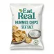 Enhanced Front of Eat Real Hummus Chips Sea Salt bag showing product and branding